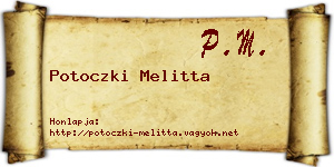 Potoczki Melitta névjegykártya